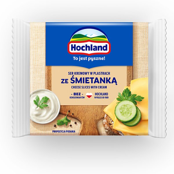Hochland Ser kremowy w plastrach ze śmietanką 130 g