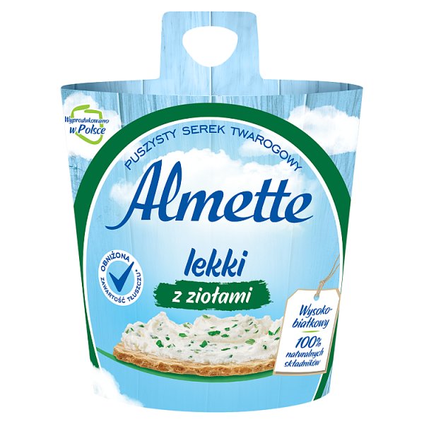 Almette Puszysty serek twarogowy lekki z ziołami 150 g