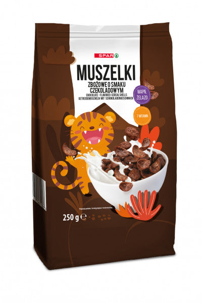 Spar płatki muszelki czekoladowe