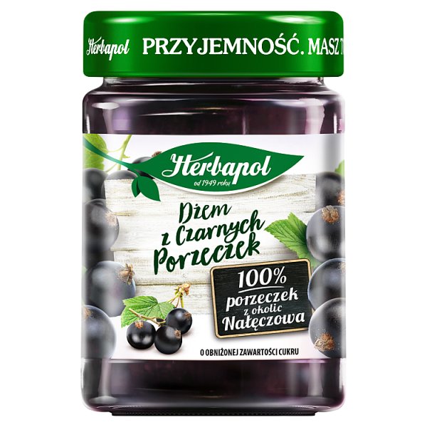 Herbapol Dżem z czarnych porzeczek o obniżonej zawartości cukru 280 g
