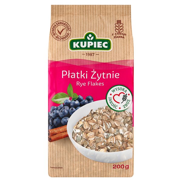 Kupiec Płatki żytnie 200 g