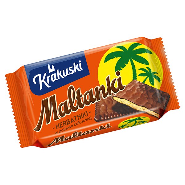 Krakuski Maltanki Herbatniki w polewie kakaowej 80 g