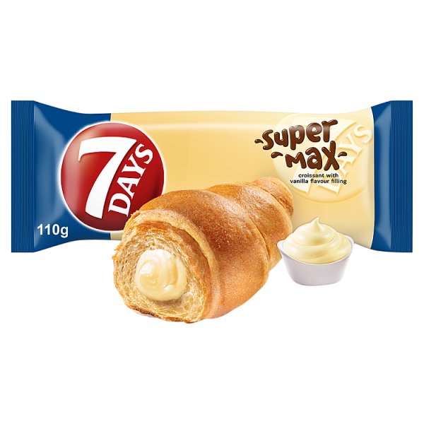 7 Days Super Max Rogalik z nadzieniem o smaku waniliowym 110 g