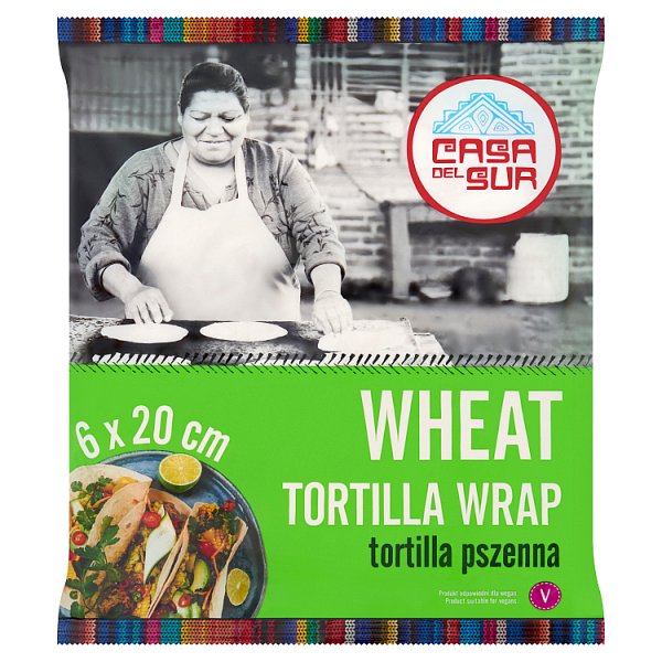 Casa del Sur Tortilla pszenna 20 cm 240 g (6 sztuk)