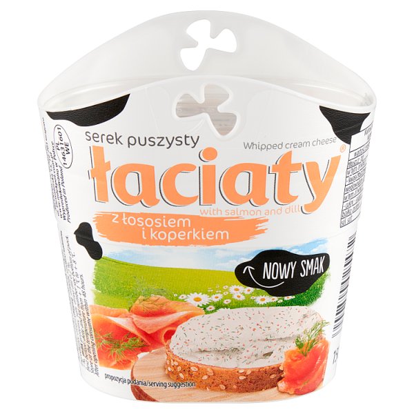 Łaciaty Serek puszysty z łososiem i koperkiem 150 g