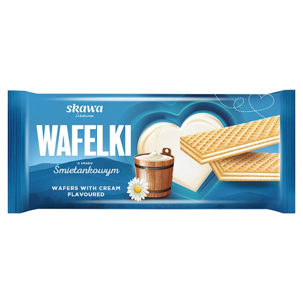 Wadowice Skawa Wafelki o smaku śmietankowym 180 g