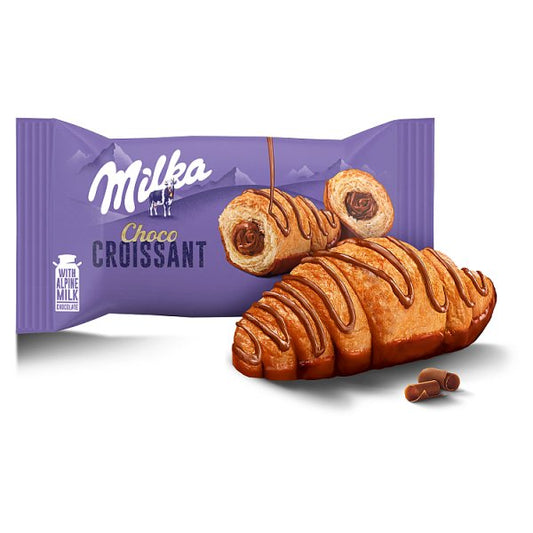 Milka Choco Croissan Rogalik z ciasta francuskiego z nadzieniem z mleczną czekoladą 50 g