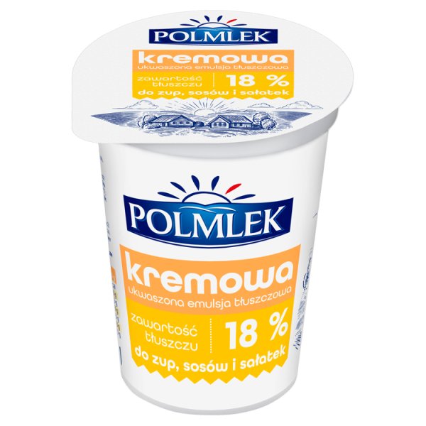 Polmlek Kremowa ukwaszona emulsja tłuszczowa 18 % 400 g