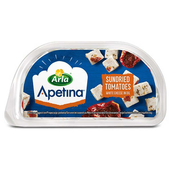 Arla Apetina Ser biały typu śródziemnomorskiego w zalewie olejowej z suszonymi pomidorami 100 g