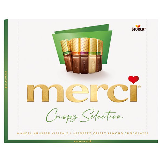 merci Crispy Selection Kolekcja czekoladek z migdałami 250 g (20 sztuk)
