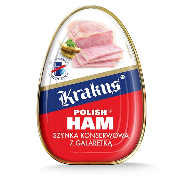 Krakus Szynka konserwowa z galaretką 455 g
