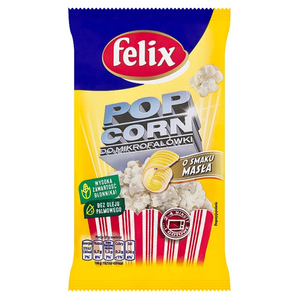 Felix Popcorn do mikrofalówki o smaku masła 90 g