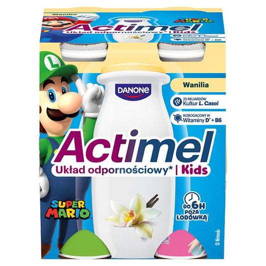 Actimel Kids Napój jogurtowy o smaku waniliowym 400 g (4 x 100 g)