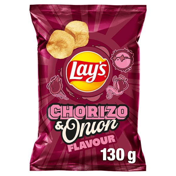Lay's Chipsy ziemniaczane o smaku kiełbasy chorizo z cebulą 130 g