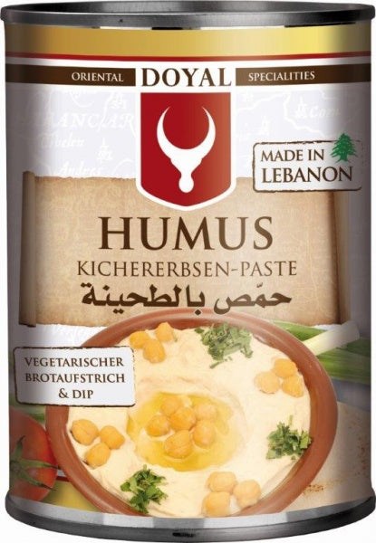 Humus pasta z ciecierzycy z mielonym sezamem puszka
