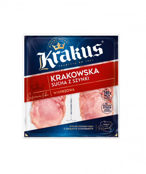 Krakus Kiełbasa krakowska sucha z szynki 80 g (2 x 40 g)