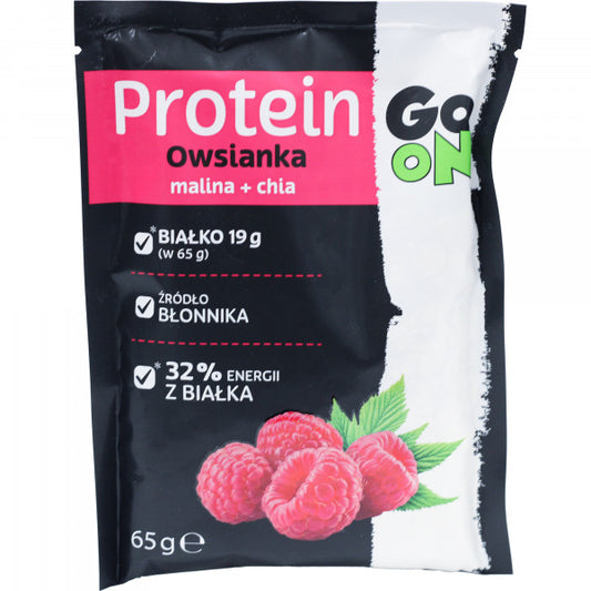 Owsianka proteinowa Go On z maliną i chia