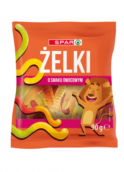 Żelki Spar Dżdżownice smak owocowy