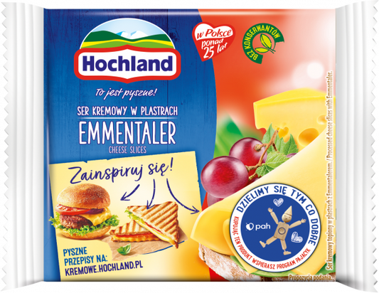 Hochland Ser kremowy w plastrach emmentaler 130 g