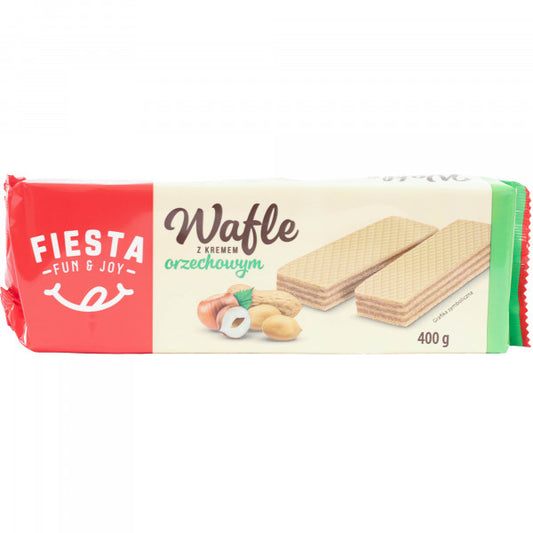 Wafle Fiesta z kremem orzechowym