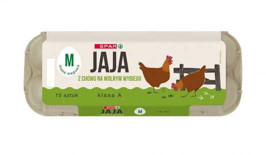 Jaja Spar z wolnego wybiegu M 10szt