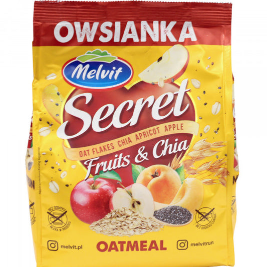 Melvit Secret Fitness Owsianka z owocami i z chia 350g