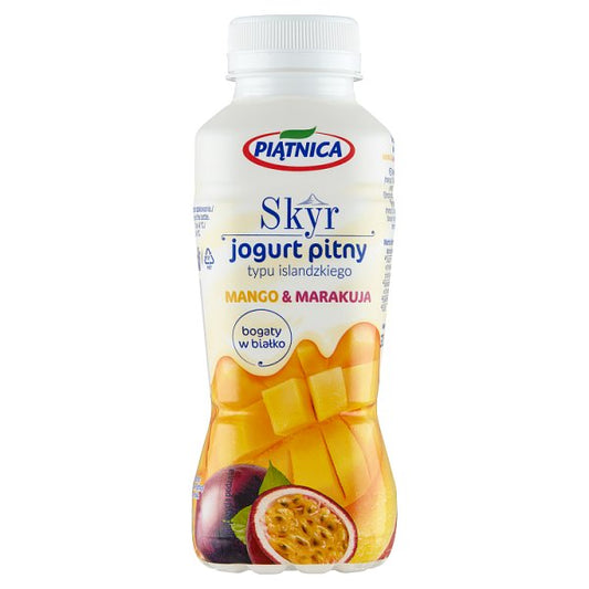 Piątnica Skyr jogurt pitny typu islandzkiego mango & marakuja 330 ml