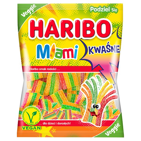 Haribo Żelki o smaku owocowym Miami kwaśne 160 g