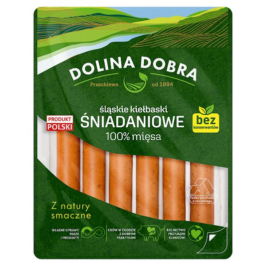 Dolina Dobra Śląskie kiełbaski śniadaniowe 100 % mięsa 200 g